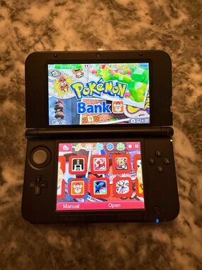 Nintendo 3DS XL Console Red With Pokémon Bank, Poke Transporter, & Games